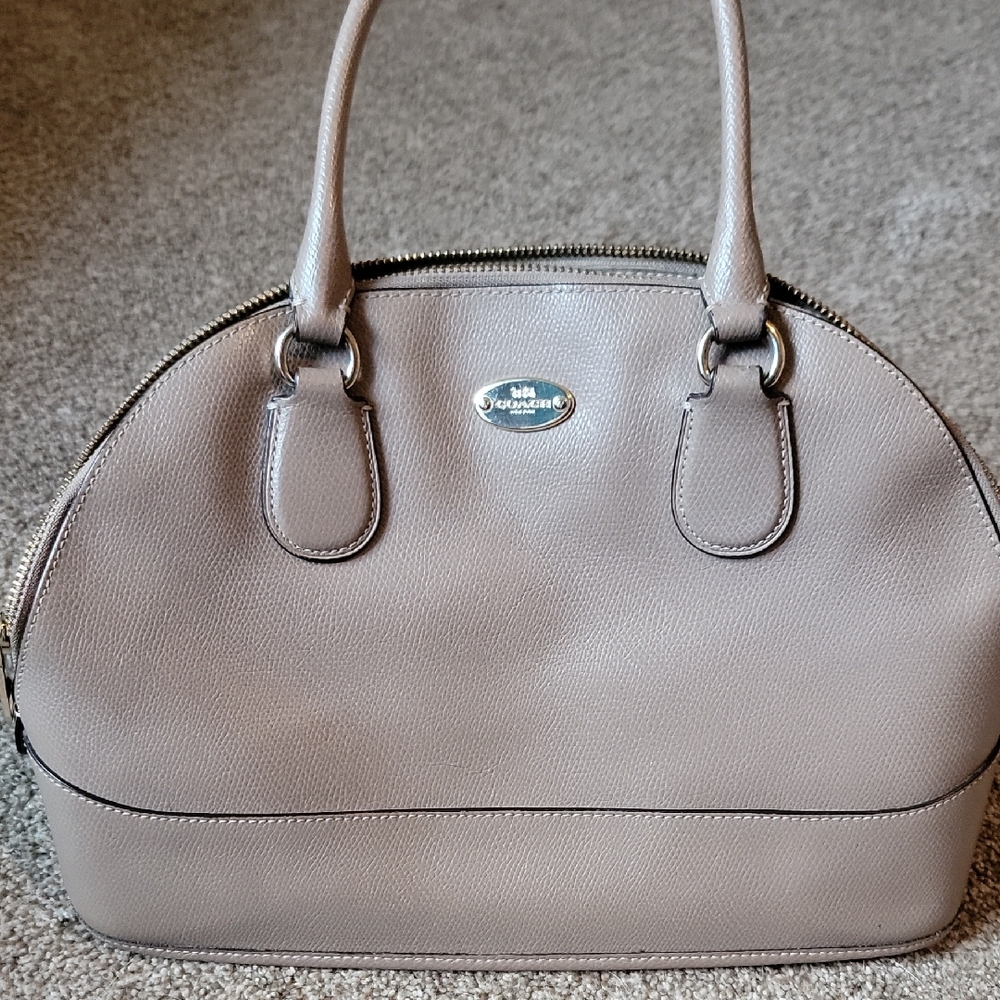 Coach Taupe Leather Satchel